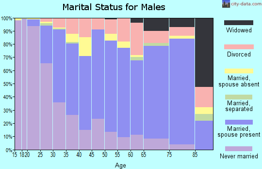 Zip code 66502 marital status for males