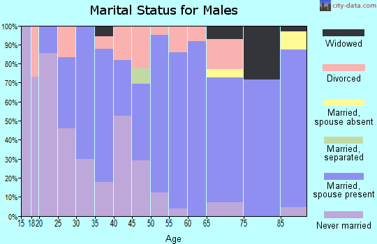 Zip code 66508 marital status for males