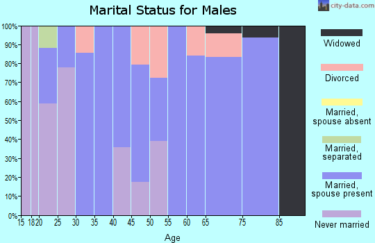 Zip code 66510 marital status for males