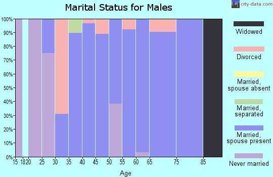 Zip code 66526 marital status for males