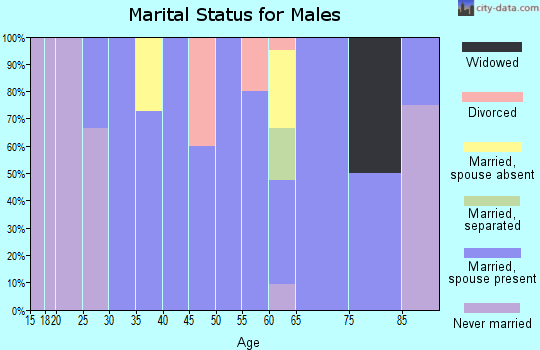 Zip code 66527 marital status for males