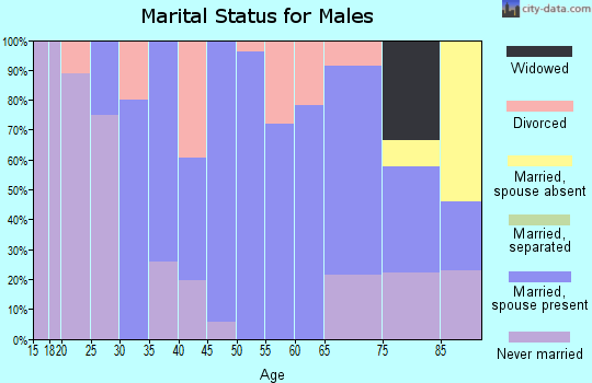 Zip code 66533 marital status for males