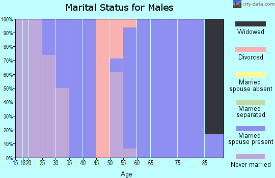 Zip code 66541 marital status for males