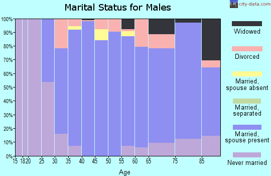 Zip code 66547 marital status for males