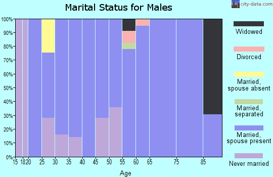 Zip code 66554 marital status for males