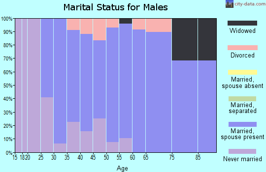 Zip code 66618 marital status for males