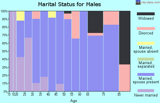Zip code 66776 marital status for males