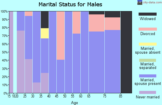 Zip code 66779 marital status for males