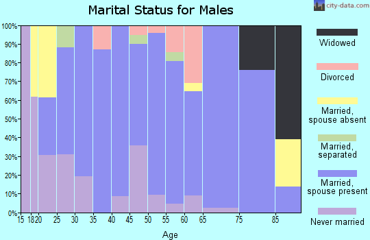 Zip code 66866 marital status for males