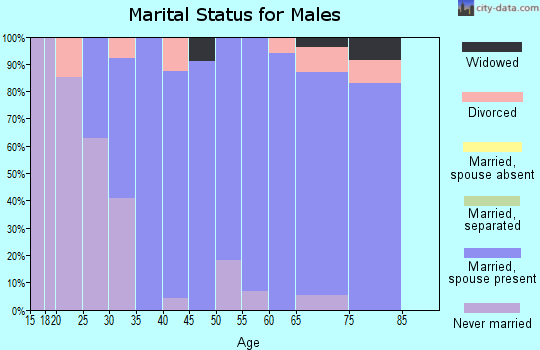 Zip code 66872 marital status for males