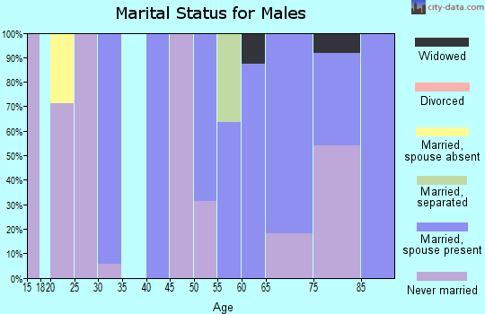 Zip code 66933 marital status for males