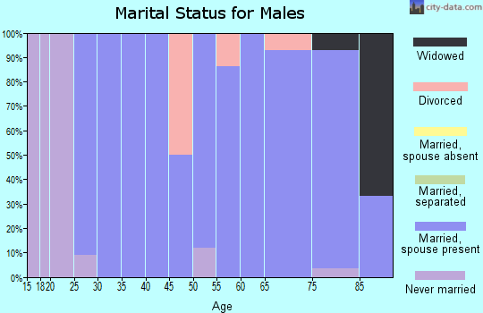 Zip code 66939 marital status for males