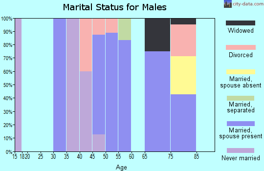 Zip code 66941 marital status for males