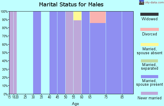 Zip code 66946 marital status for males