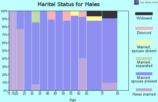 Zip code 66949 marital status for males