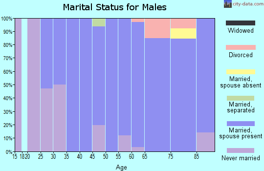 Zip code 66951 marital status for males