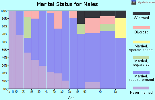 Zip code 66956 marital status for males