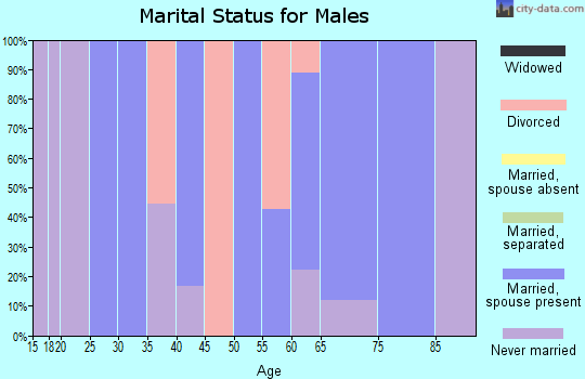 Zip code 66959 marital status for males
