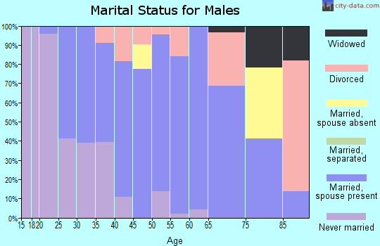 Zip code 67013 marital status for males