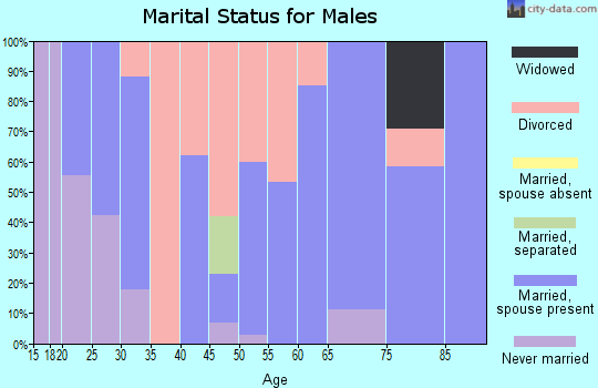 Zip code 67019 marital status for males