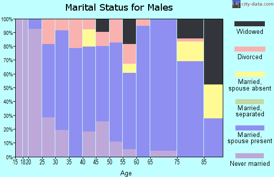 Zip code 67026 marital status for males