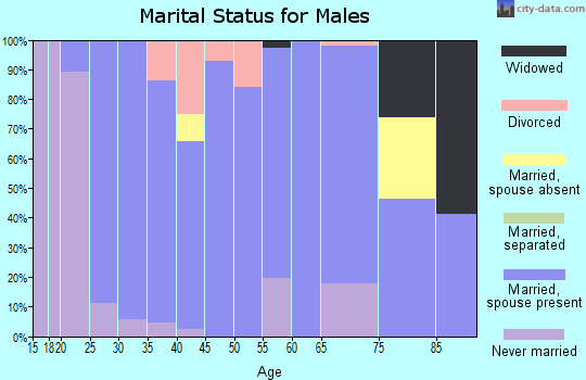 Zip code 67030 marital status for males