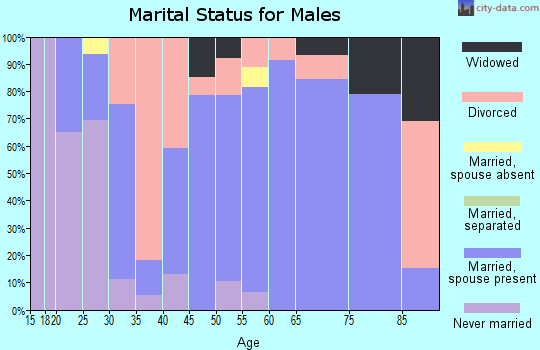 Zip code 67031 marital status for males