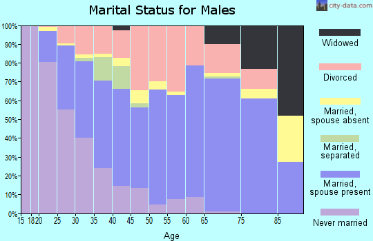 Zip code 67042 marital status for males