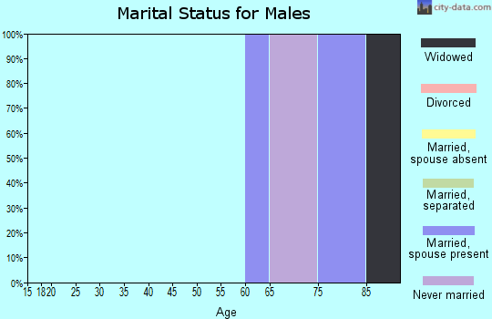 Zip code 67049 marital status for males