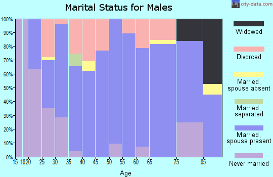 Zip code 67056 marital status for males