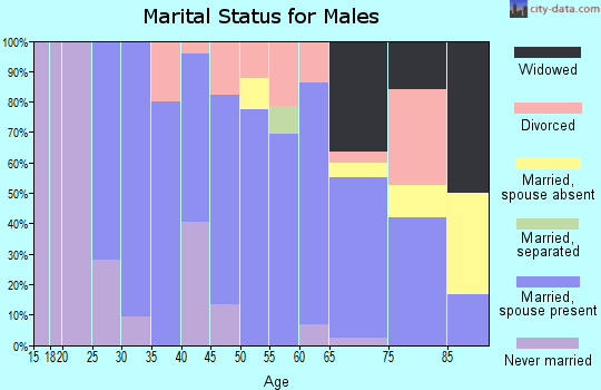 Zip code 67108 marital status for males