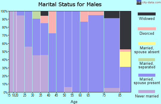 Zip code 67117 marital status for males