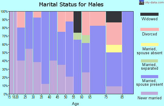 Zip code 67140 marital status for males