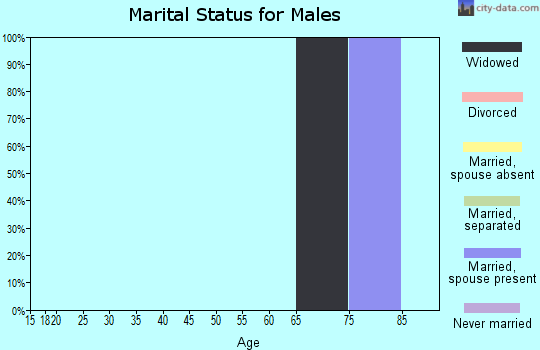 Zip code 67150 marital status for males