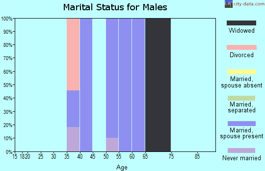 Zip code 67155 marital status for males