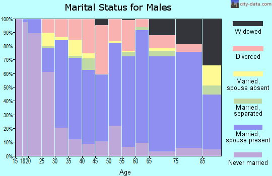 Zip code 67156 marital status for males