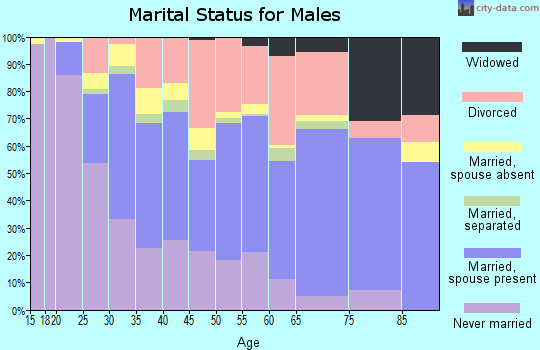 Zip code 67203 marital status for males