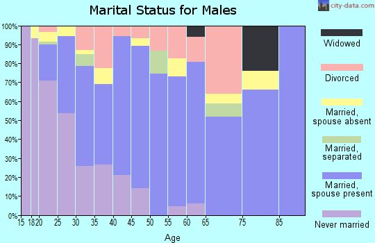 Zip code 67210 marital status for males