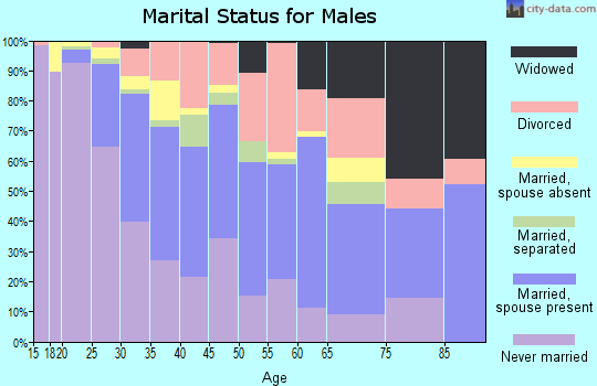 Zip code 67211 marital status for males