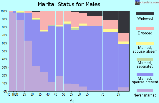Zip code 67212 marital status for males