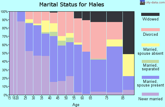 Zip code 67213 marital status for males