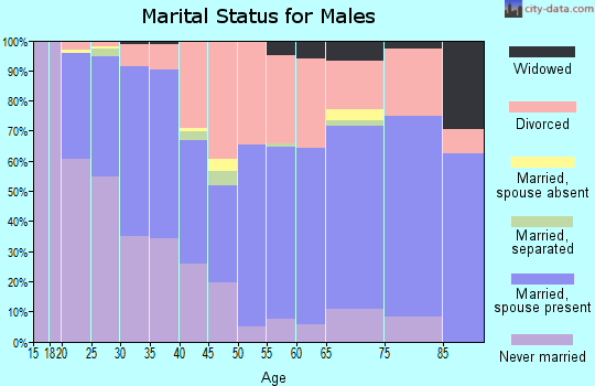 Zip code 67216 marital status for males