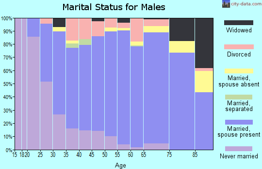 Zip code 67226 marital status for males