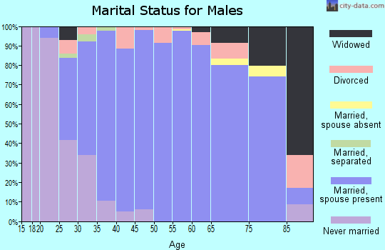 Zip code 67235 marital status for males