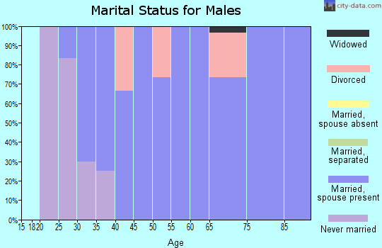 Zip code 67346 marital status for males