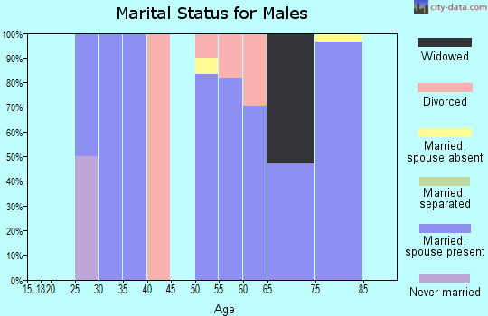 Zip code 67347 marital status for males