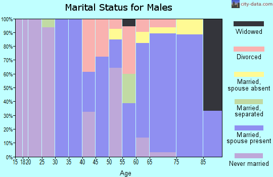 Zip code 67349 marital status for males