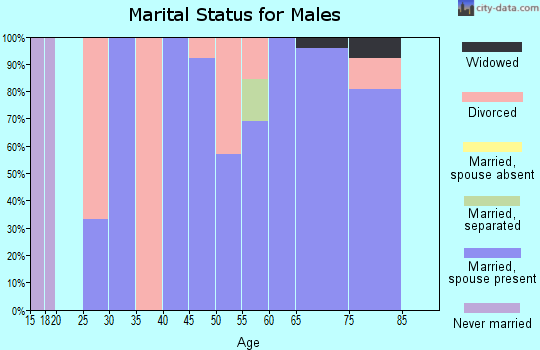 Zip code 67351 marital status for males