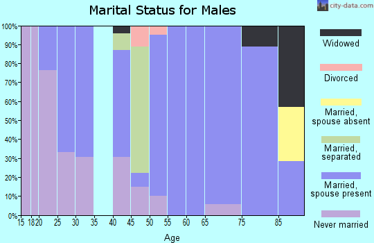 Zip code 67353 marital status for males