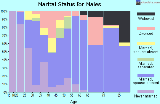Zip code 67356 marital status for males